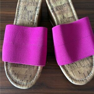 Urban Outfitters Fuchsia Slide Sandals